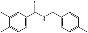 3,4-dimethyl-N-[(4-methylphenyl)methyl]benzamide Struktur