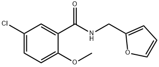 5-chloro-N-(furan-2-ylmethyl)-2-methoxybenzamide Struktur