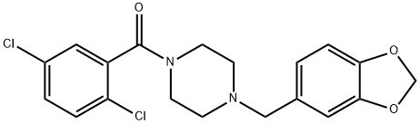 [4-(1,3-benzodioxol-5-ylmethyl)piperazin-1-yl]-(2,5-dichlorophenyl)methanone Struktur