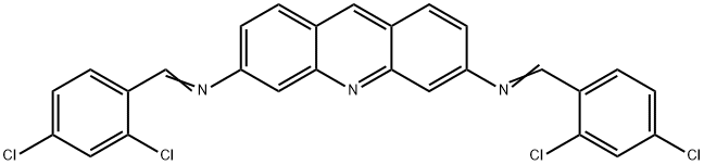 N,N'-bis(2,4-dichlorobenzylidene)-3,6-acridinediamine Struktur