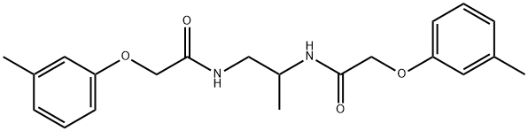 N,N'-1,2-propanediylbis[2-(3-methylphenoxy)acetamide] Struktur