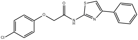 2-(4-chlorophenoxy)-N-(4-phenylthiazol-2-yl)acetamide Struktur