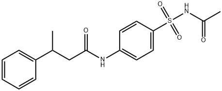 N-[4-(acetylsulfamoyl)phenyl]-3-phenylbutanamide Struktur