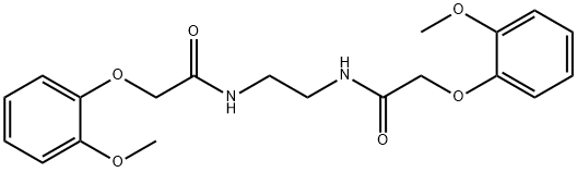 N,N'-1,2-ethanediylbis[2-(2-methoxyphenoxy)acetamide] Struktur