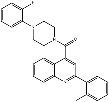 [4-(2-fluorophenyl)piperazin-1-yl]-[2-(2-methylphenyl)quinolin-4-yl]methanone Struktur