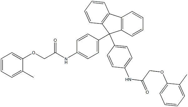 N,N'-[9H-fluorene-9,9-diylbis(4,1-phenylene)]bis[2-(2-methylphenoxy)acetamide] Struktur