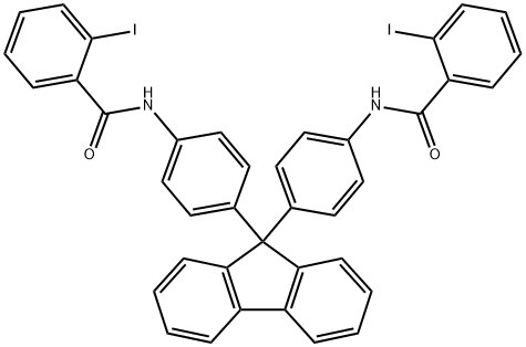 N,N'-[9H-fluorene-9,9-diylbis(4,1-phenylene)]bis(2-iodobenzamide) Struktur