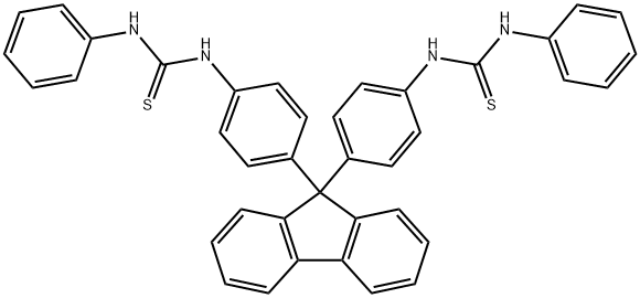 N,N''-[9H-fluorene-9,9-diylbis(4,1-phenylene)]bis[N'-phenyl(thiourea)] Struktur