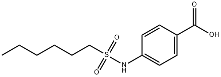 4-(Hexane-1-sulfonylamino)-benzoic acid Struktur