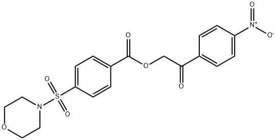 2-(4-nitrophenyl)-2-oxoethyl 4-(morpholin-4-ylsulfonyl)benzoate Struktur