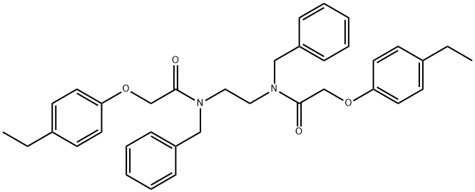 N,N'-1,2-ethanediylbis[N-benzyl-2-(4-ethylphenoxy)acetamide] Struktur