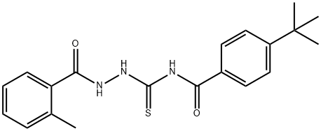 4-tert-butyl-N-{[2-(2-methylbenzoyl)hydrazino]carbonothioyl}benzamide Struktur