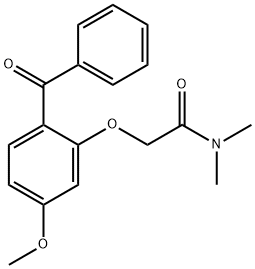 2-(2-Benzoyl-5-methoxy-phenoxy)-N,N-dimethyl-acetamide Struktur