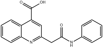 2-Phenylcarbamoylmethyl-quinoline-4-carboxylic acid Struktur