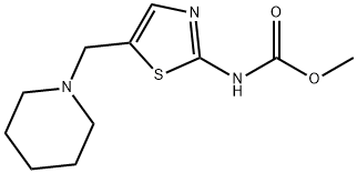 methyl 5-(1-piperidinylmethyl)-1,3-thiazol-2-ylcarbamate Struktur