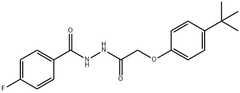 N'-[(4-tert-butylphenoxy)acetyl]-4-fluorobenzohydrazide Struktur