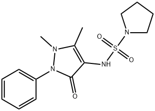 Pyrrolidine-1-sulfonic acid (1,5-dimethyl-3-oxo-2-phenyl-2,3-dihydro-1H-pyrazol-4-yl)-amide Struktur