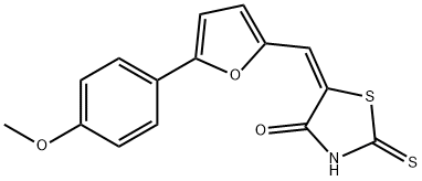 5-[5-(4-Methoxy-phenyl)-furan-2-ylmethylene]-2-thioxo-thiazolidin-4-one Struktur