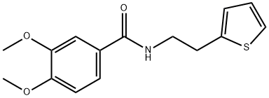 3,4-dimethoxy-N-[2-(2-thienyl)ethyl]benzamide Struktur