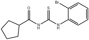 N-[(2-bromophenyl)carbamothioyl]cyclopentanecarboxamide Struktur