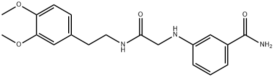 3-[[2-[[2-(3,4-Dimethoxyphenyl)ethyl]amino]-2-oxoethyl]amino]benzamide Struktur