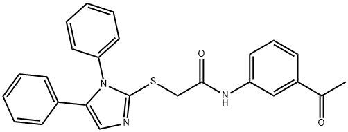 N-(3-acetylphenyl)-2-[(1,5-diphenyl-1H-imidazol-2-yl)sulfanyl]acetamide Struktur