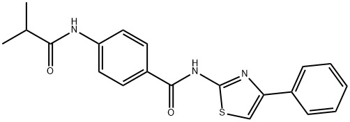 4-[(2-methylpropanoyl)amino]-N-(4-phenyl-1,3-thiazol-2-yl)benzamide Struktur