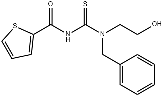 N-{[benzyl(2-hydroxyethyl)amino]carbonothioyl}-2-thiophenecarboxamide Struktur