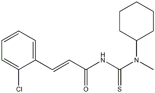 3-(2-chlorophenyl)-N-{[cyclohexyl(methyl)amino]carbonothioyl}acrylamide Struktur