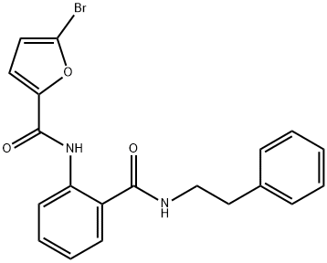 5-bromo-N-[2-(2-phenylethylcarbamoyl)phenyl]furan-2-carboxamide Struktur