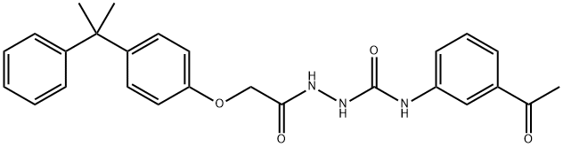 1-(3-acetylphenyl)-3-[[2-[4-(2-phenylpropan-2-yl)phenoxy]acetyl]amino]urea Struktur