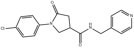 1-(4-chlorophenyl)-5-oxo-N-(pyridin-4-ylmethyl)pyrrolidine-3-carboxamide Struktur