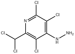 2,3,5-trichloro-6-(dichloromethyl)-4-hydrazinylpyridine Struktur