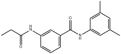 N-(3,5-dimethylphenyl)-3-(propanoylamino)benzamide Struktur