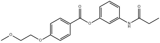 [3-(propanoylamino)phenyl] 4-(2-methoxyethoxy)benzoate Struktur