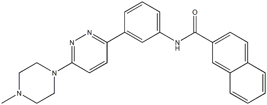 N-[3-[6-(4-methylpiperazin-1-yl)pyridazin-3-yl]phenyl]naphthalene-2-carboxamide Struktur