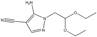 1H-Pyrazole-4-carbonitrile,5-amino-1-(2,2-diethoxyethyl)- Struktur