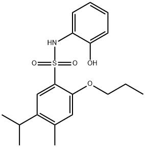 N-(2-hydroxyphenyl)-4-methyl-5-propan-2-yl-2-propoxybenzenesulfonamide Struktur