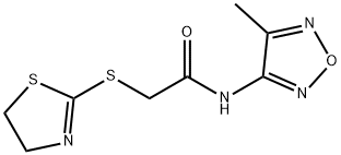 2-(4,5-dihydro-1,3-thiazol-2-ylsulfanyl)-N-(4-methyl-1,2,5-oxadiazol-3-yl)acetamide Struktur