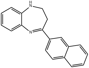 4-(naphthalen-2-yl)-2,3-dihydro-1H-1,5-benzodiazepine Struktur