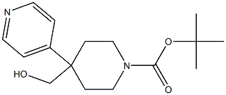 tert-Butyl 4-(hydroxymethyl)-4-(pyridin-4-yl)piperidine-1-carboxylate Struktur