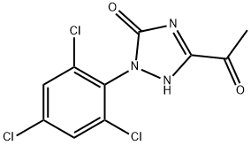 5-ACETYL-2-(2,4,6-TRICHLOROPHENYL)-1H-1,2,4-TRIAZOL-3(2H)-ONE Struktur