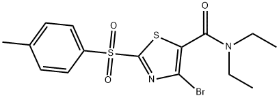 4-BROMO-N,N-DIETHYL-2-TOSYLTHIAZOLE-5-CARBOXAMIDE Struktur