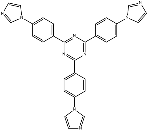 2,4,6-Tris[4-(1H-imidazol-1-yl)-phenyl]-1,3,5-triazine Struktur