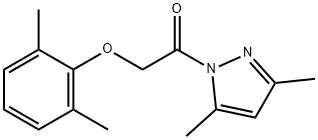 1-[(2,6-dimethylphenoxy)acetyl]-3,5-dimethyl-1H-pyrazole Struktur