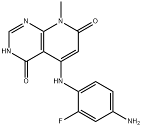 5-(4-AMINO-2-FLUOROPHENYLAMINO)-8-METHYLPYRIDO[2,3-D]PYRIMIDINE-4,7(3H,8H)-DIONE Struktur