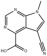 5-CYANO-7-METHYL-7H-PYRROLO[2,3-D]PYRIMIDINE-4-CARBOXYLIC ACID Struktur