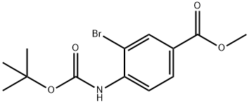 METHYL 3-BROMO-4-(TERT-BUTOXYCARBONYLAMINO)BENZOATE Struktur