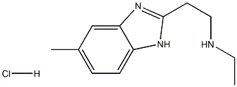 N-ethyl-2-(5-methyl-1H-benzimidazol-2-yl)ethanamine hydrochloride Struktur