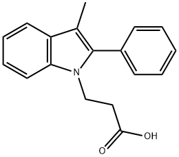 3-(3-Methyl-2-phenyl-indol-1-yl)-propionic acid Struktur